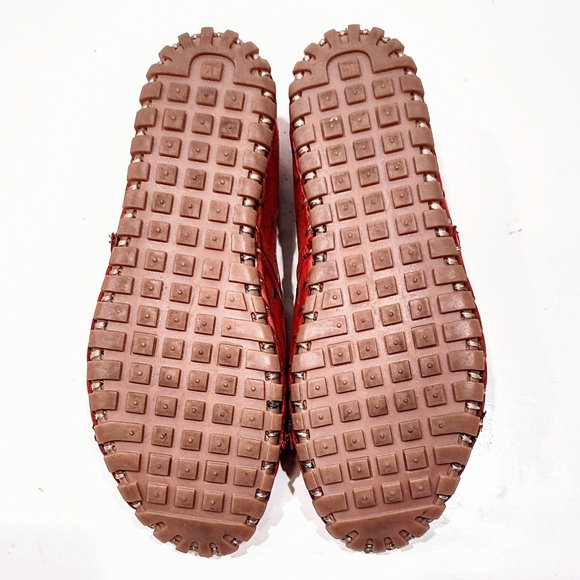 Spring Step Fusaro Flat Red Leather Cut Outs Slip-On Loafers Women’s 42 EU 11 US - Picture 8 of 11